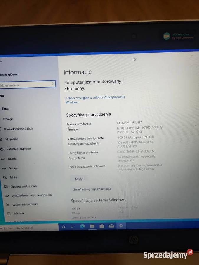Laptop HP probook G4 win10 Lublin