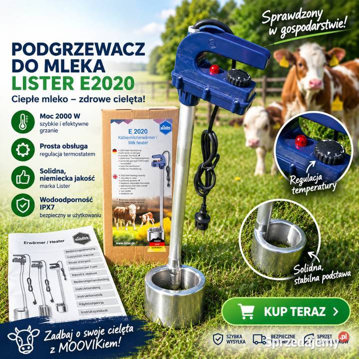 Podgrzewacz do mleka Lister E2020 2000W z Białystok
