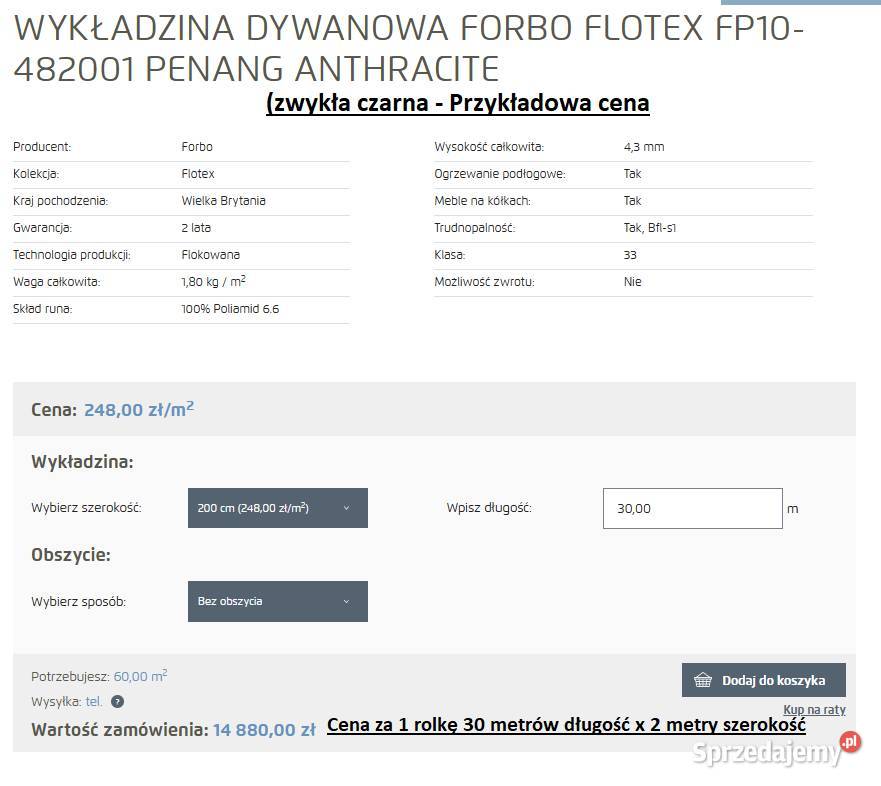 Wykładzina dywanowa FORBO FLOTEX NEON SHOCK podkarpackie