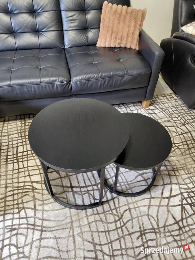 Stoliki Kawowe Loft Zestaw 2w1 Okrągłe Dąb opolskie Głogówek