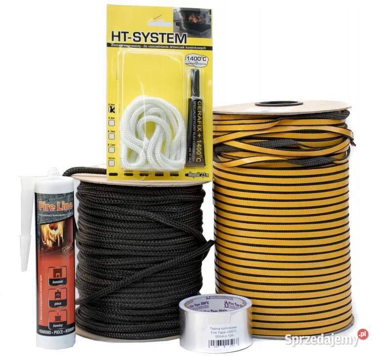 Zestaw Naprawczy Do Szyby Kominka Sznur FI 8 MM