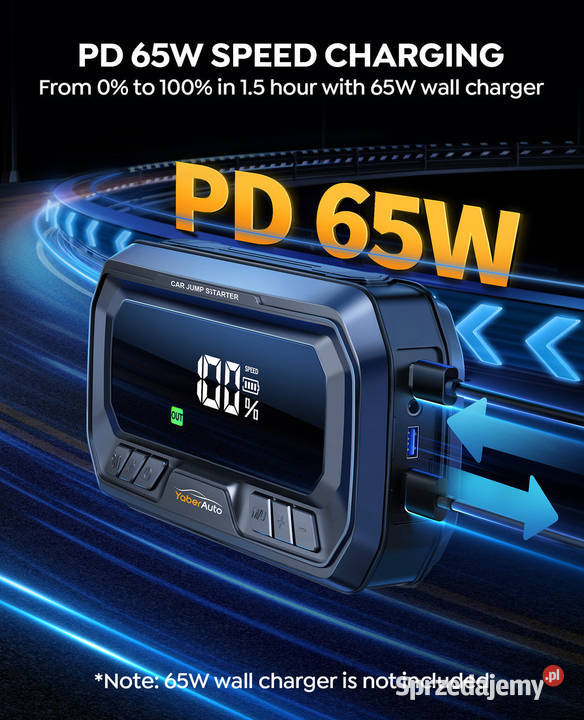 Yaber YA90 Jump Starter 6000A PowerBank PD 65W Zamieście