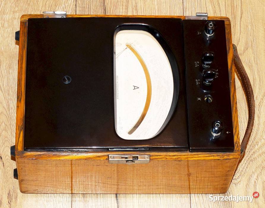 Amperomierz laboratoryjny analogowy 25 5 A ACDC Gliwice