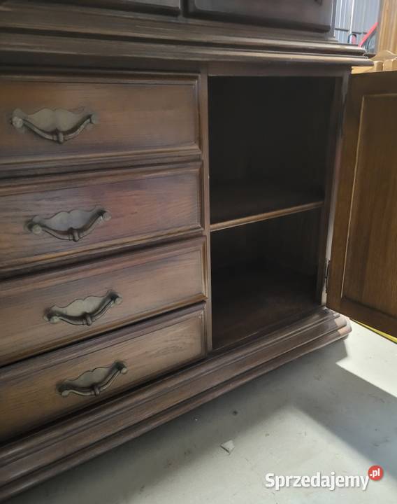 Kredens dębowy dwuczęściowy Zamość sprzedam