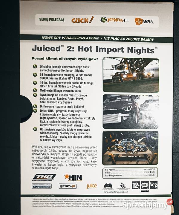 Juiced 2 Hot import nights CD Projekt Topseller Komputerowe PC podkarpackie Rzeszów