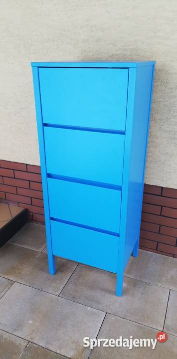 Szafka niebieska z szufladami Ikea słupek komoda