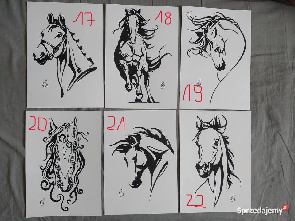 Rysunki seria konie 43 A4 blok t 250 gm2 Warszawa