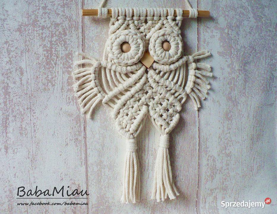 Sowa handmade makrama boho pokój dziecięcy Dekoracje i ozdoby Bydgoszcz sprzedam