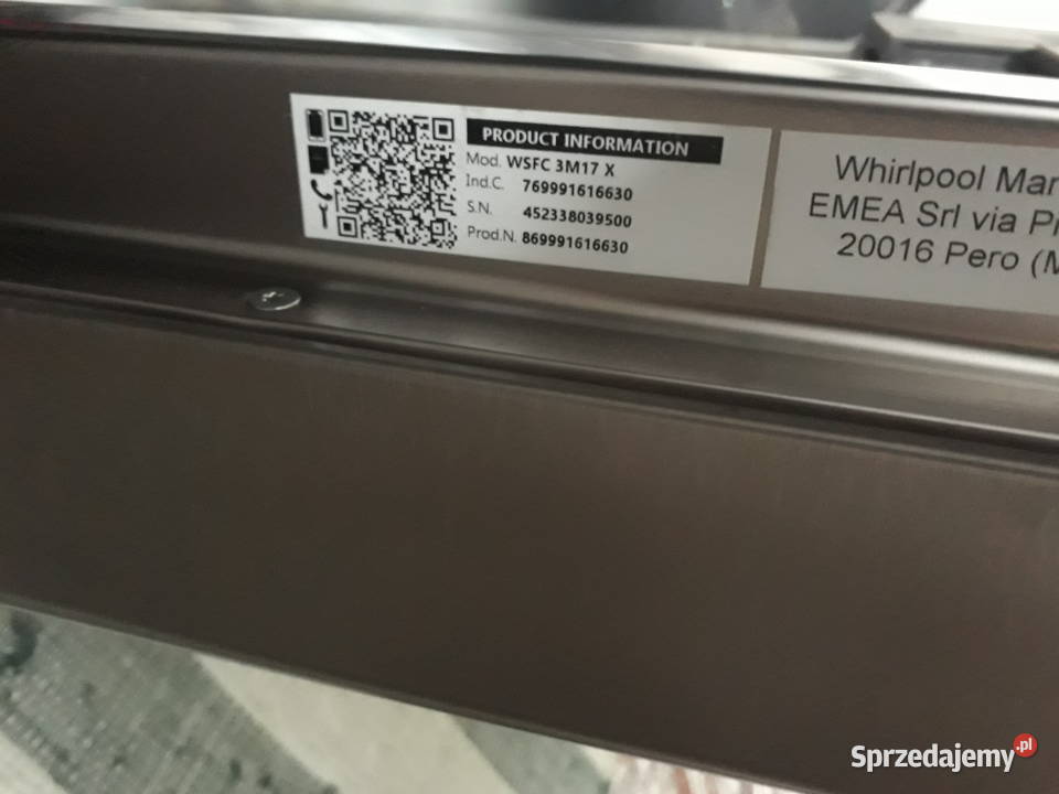 Blat do zmywarki Whirlpool WSFC 3M17 X Poznań