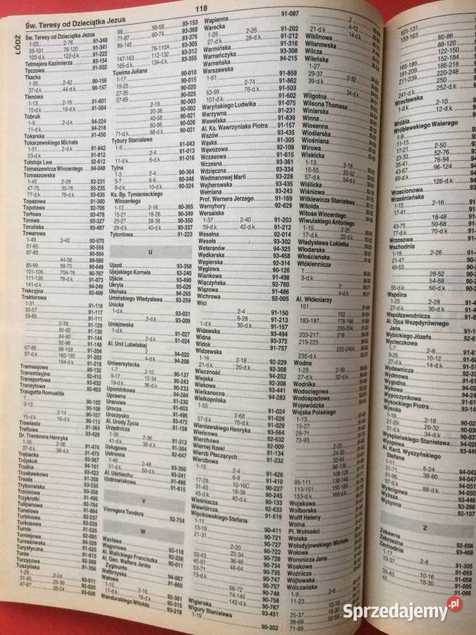 2843 Oficjalny Spis Pocztowych Numerów zachodniopomorskie Szczecin