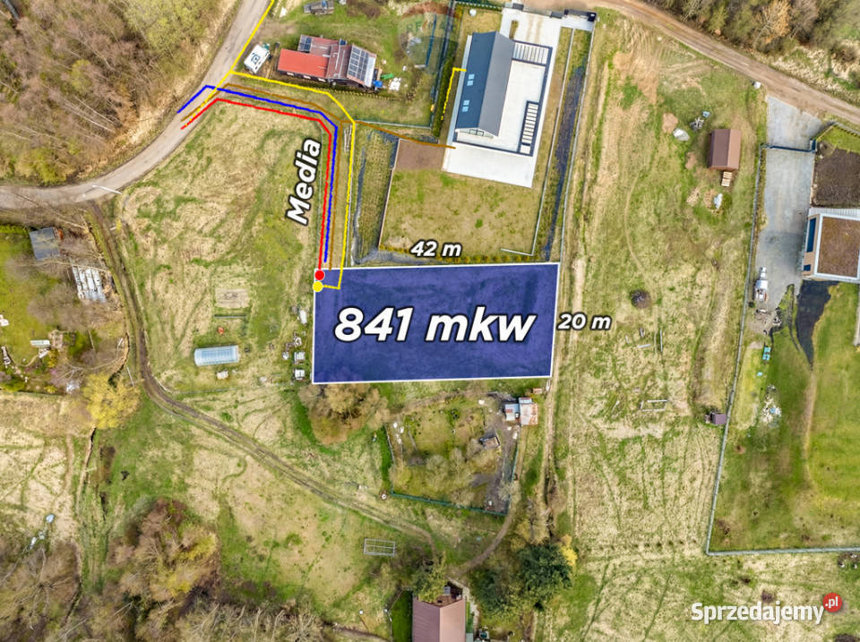 Budowlana działka Wieliczka uzbrojona siatka sprzedam