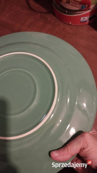 talerz płaski duży zielony Poznań sprzedam