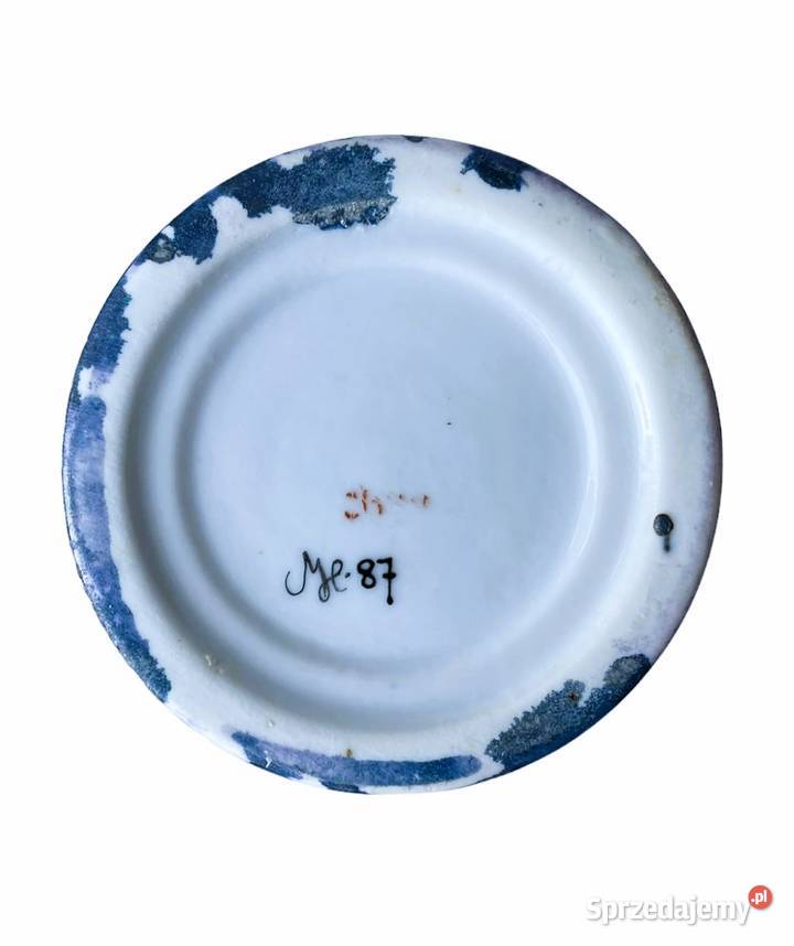 Ceramiczny wazonik zdobiony szkliwem naciekowym Warszawa