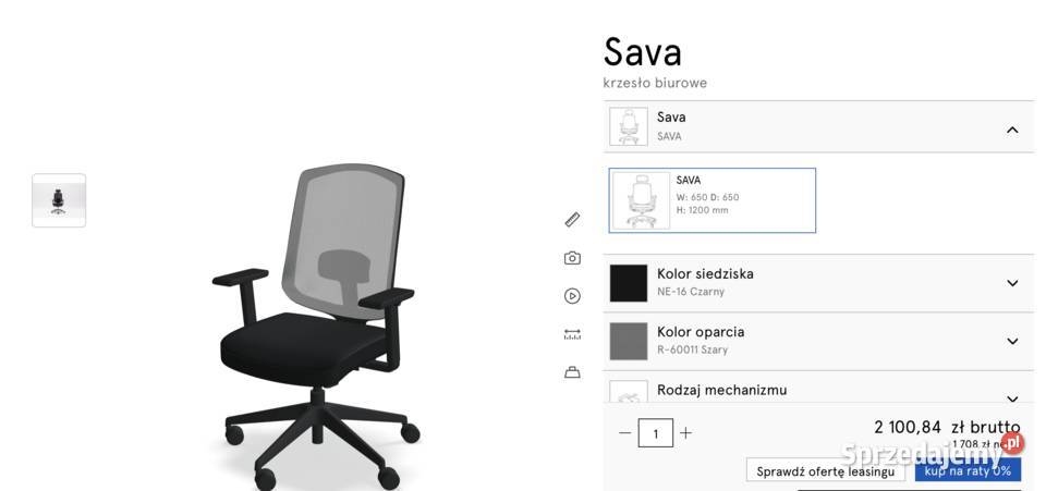Krzesło biurowe obrotowe fotel ergonomiczny 100 Gdańsk