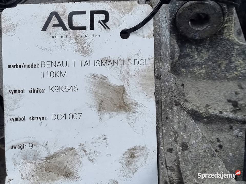 Renault Talisman 15 DCI AUTOMATYCZNA SKRZYNIA Skrzynie biegów manualne Janów