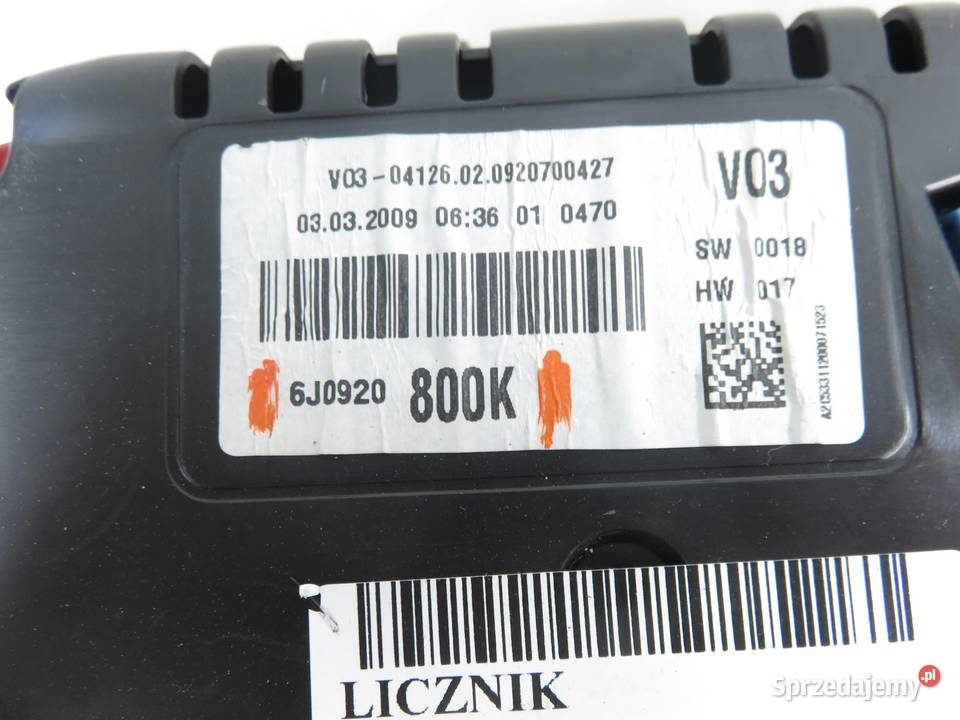 LICZNIK SEAT IBIZA IV 12 12V 6J0920800K