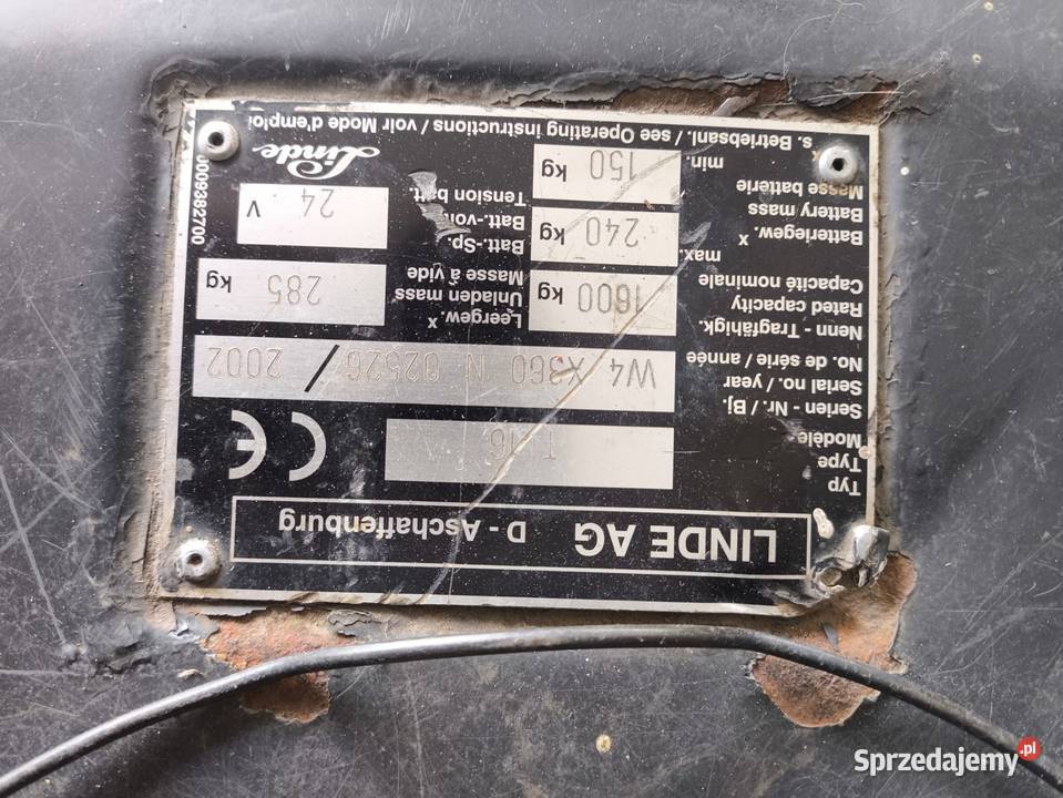 LINDE PALECIAK ELEKTRYCZNY T16 lubelskie Łuków