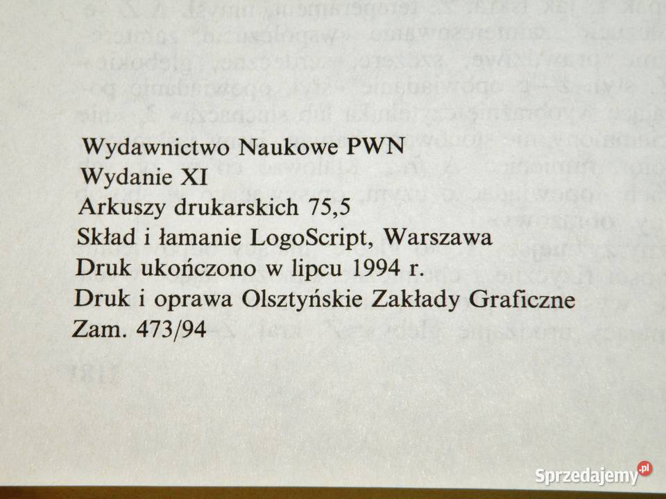 Mały słownik języka polskiego PWN 1994 Bydgoszcz
