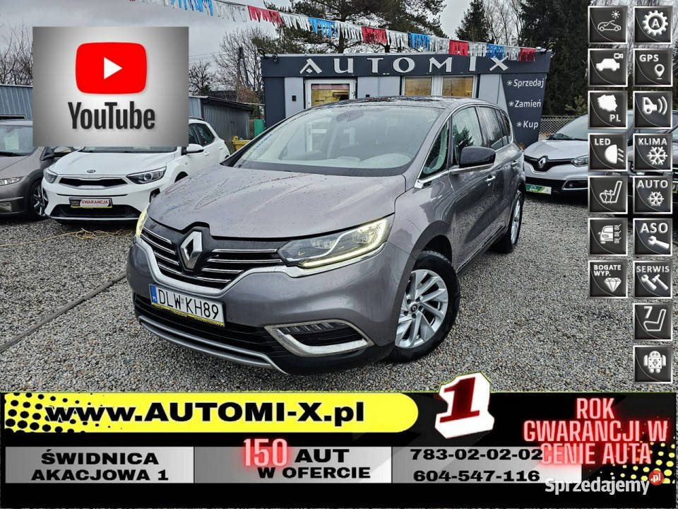 Renault Espace 16 D 160 Ledy 7Os AUTOMAT Zarejestrowany w Polsce Świdnica