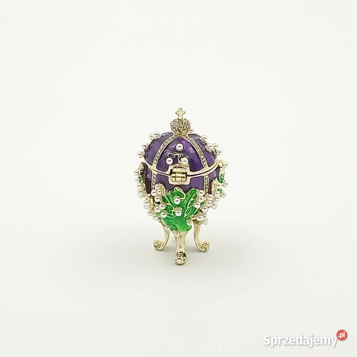 Jajko faberge pojemniki szkatułka małe fioletowe Szkatułki i pudełeczka śląskie Zawiercie