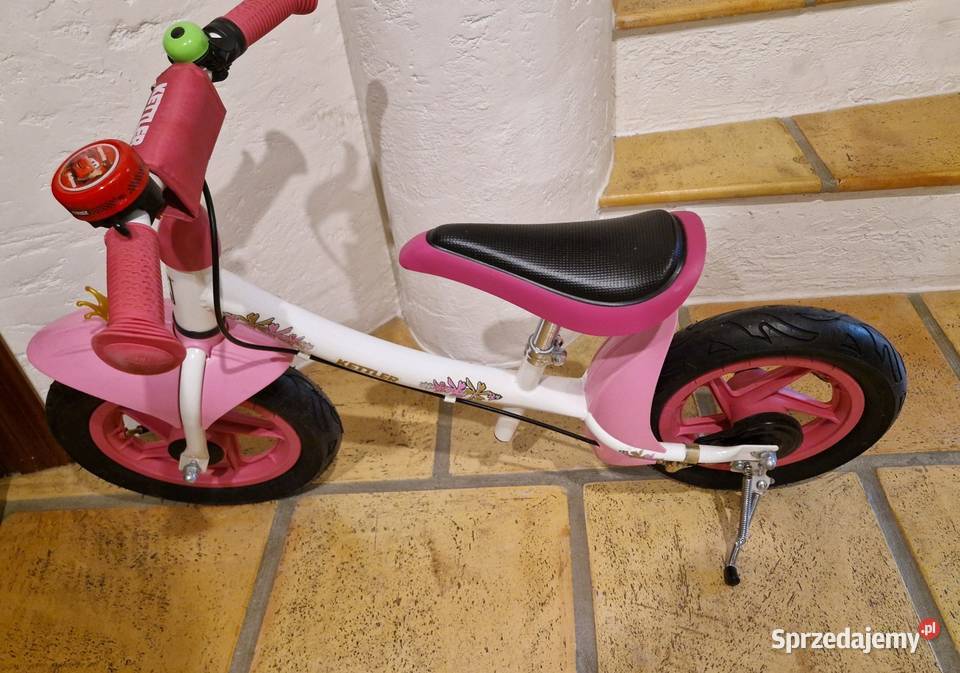 Rowerek biegowy Kettler Princess z dzwonkami różowy Lublin