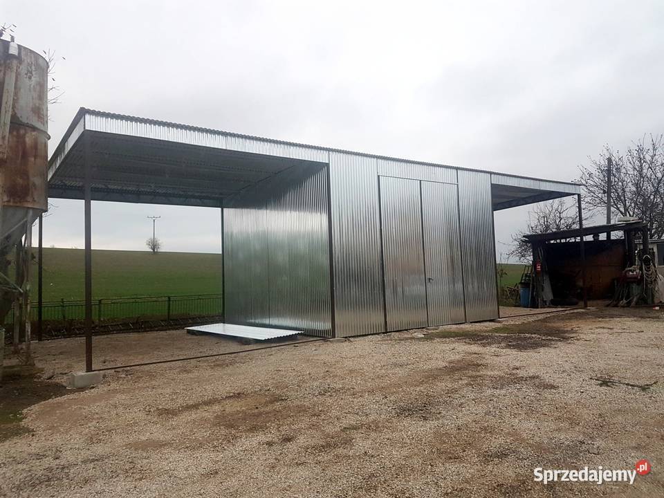 Blaszana montowana hala 66 m srebrna małopolskie Kraków