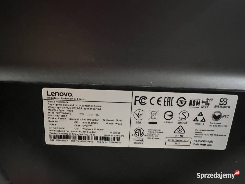 Komputer 2w1 Lenovo IdeaCentre aio 23 isu