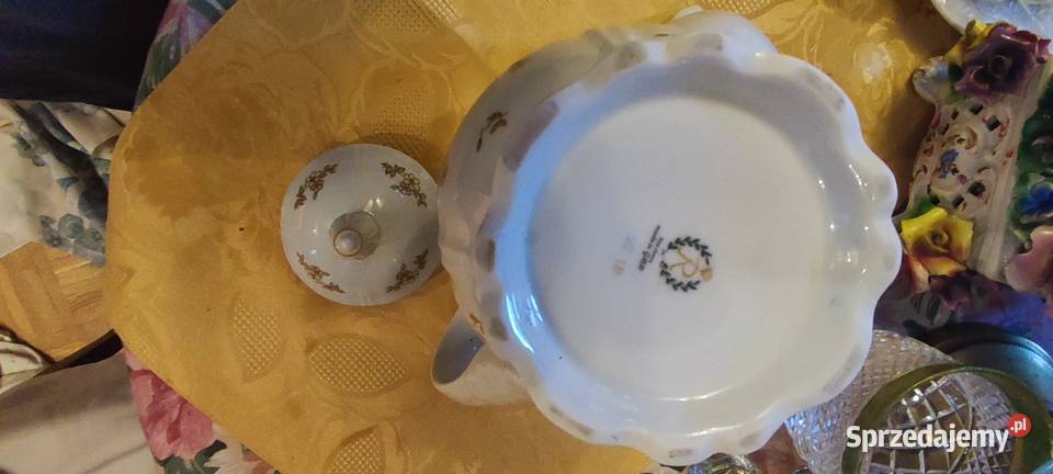 Duży dzbanek porcelana Reichenbach Niemcy złote