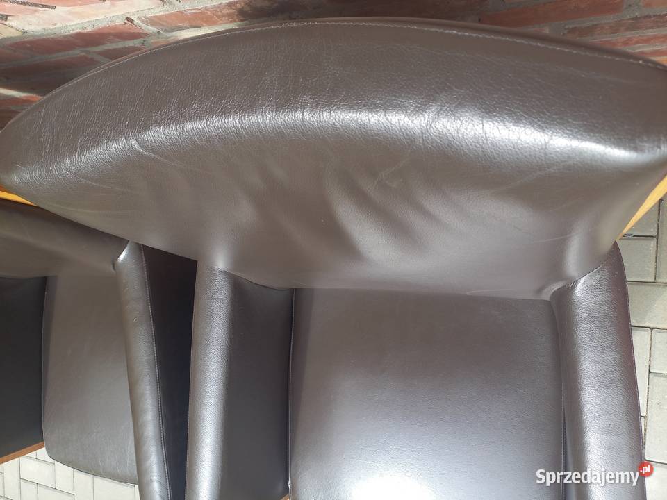 Fotele drewniane ze skórzaną tapicerką 4 Fotel zachodniopomorskie Gawroniec