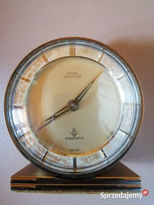Zegarek budzik szwajcarski Cyma Amic Kaszów