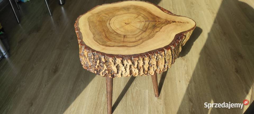 Stolik kawowy plaster orzech stolik loftowy Kraków