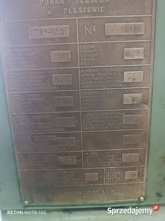 Tokarka tum 35 D Produkcja Biznes i Przemysł śląskie Częstochowa