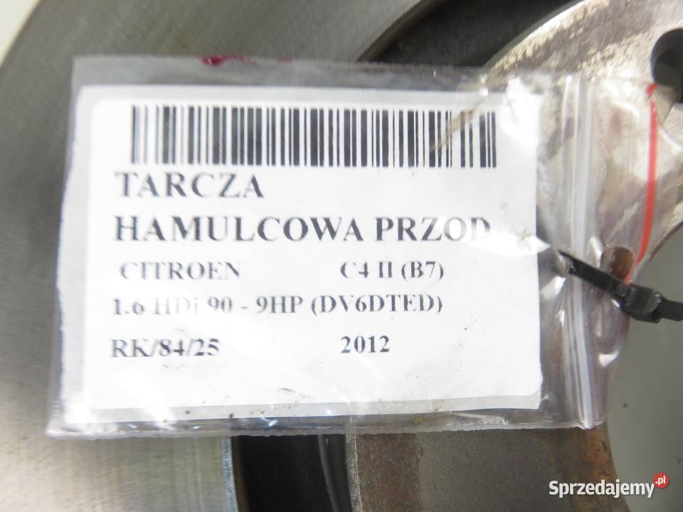 TARCZE HAMULCOWE PRZÓD CITROEN C4 II 16 HDi 265 osobowe
