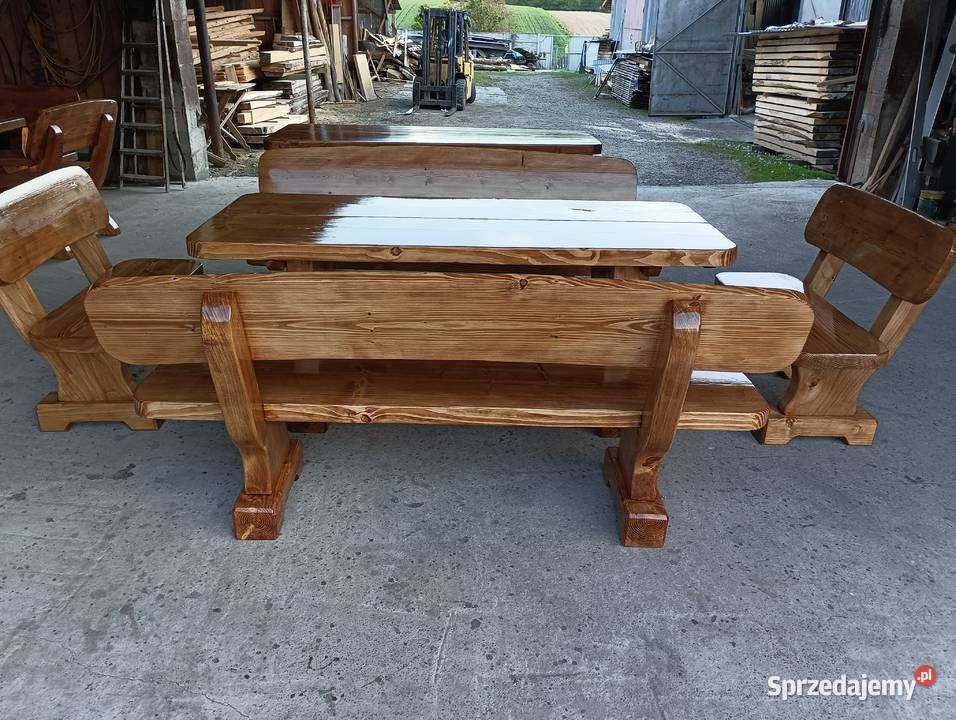 Meble Ogrodowe stół ławy krzesła altana taras Nowa Słupia