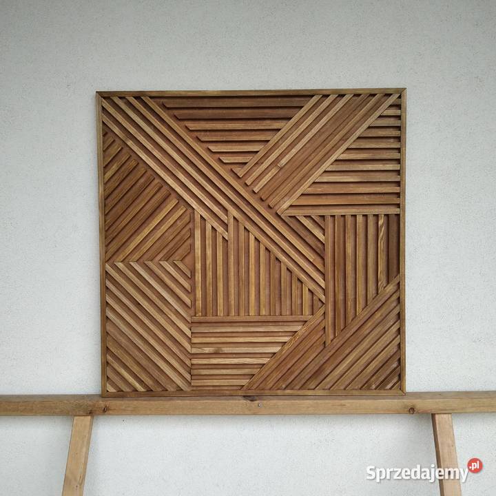 3D Przestrzenny obraz mozaika z drewna 80x80 pomorskie Gdynia sprzedam