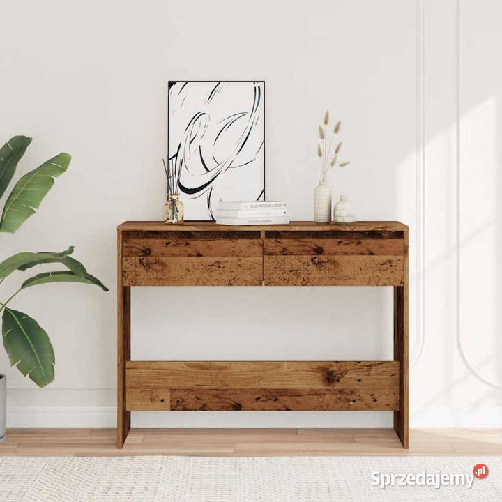 Stolik konsolowy stare drewno 100x35x765 Warszawa