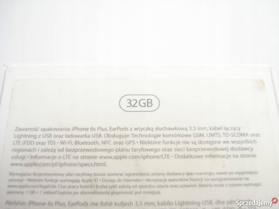 NOWY iPHONE 6S PLUS 32GB ROSE DYST małopolskie Kraków