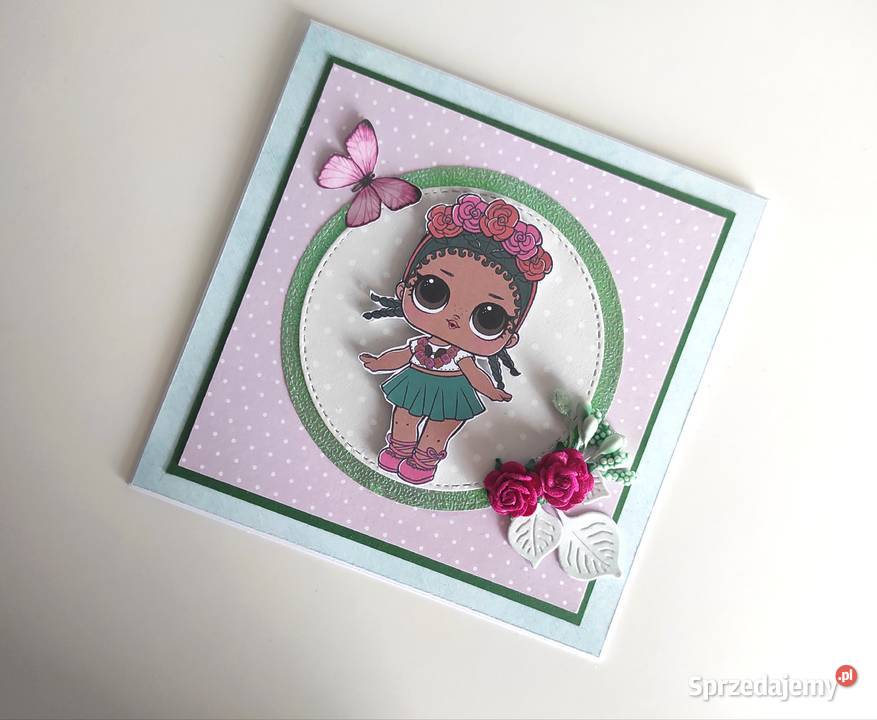 Kartka ręcznie robiona na urodziny LOL 2 Łódź