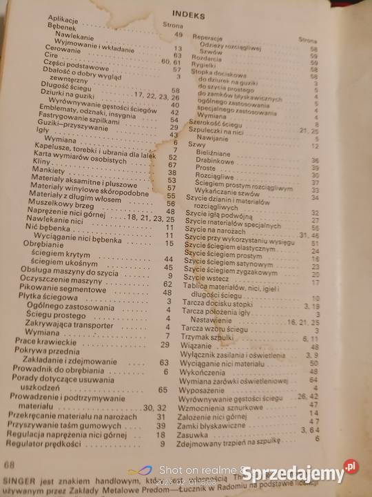 Singer unikat instrukcja obsługi księgarnia