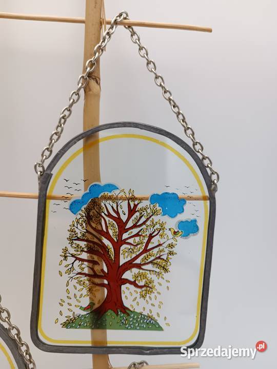 Komplet małych witraży dekoracja boho