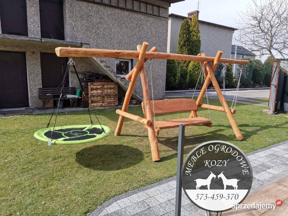 PROMOCJA Huśtawka drewniana z grubych bali plac Bochnia sprzedam