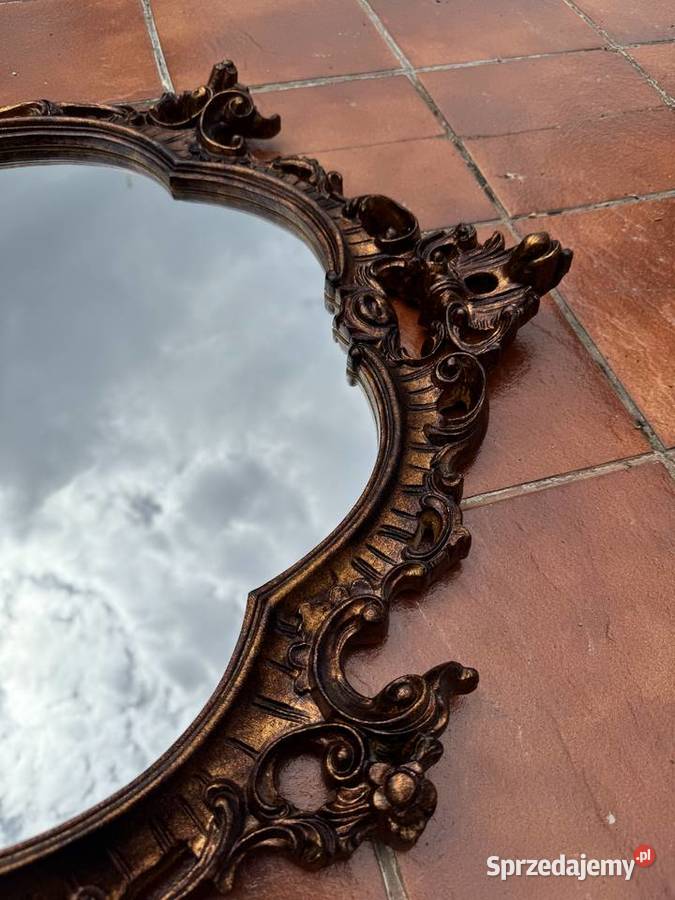 Lustro stylowe w ozdobnej ramie ścienne toaletka Garwolin