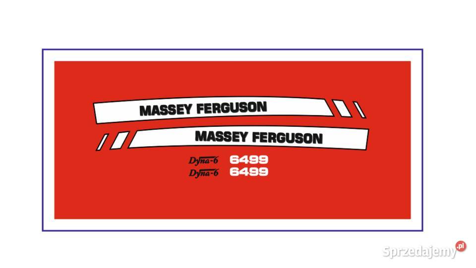 Naklejki Massey Ferguson 6499 Dyna 6 Ciągnik Rybnik