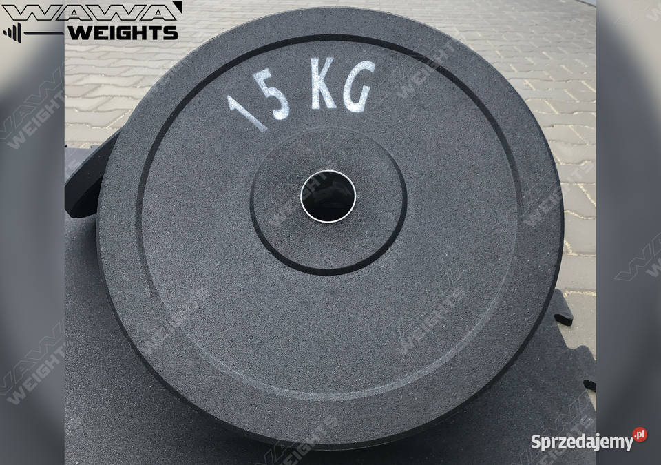 Obciążenia gumowe olimpijskie bumper 15kg fi 50 fitness