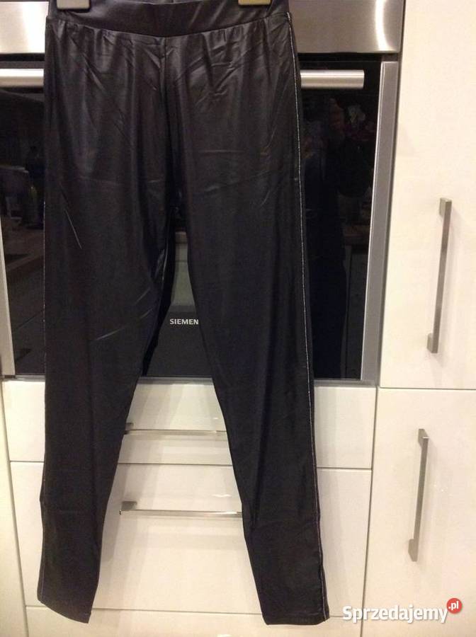 Legginsy czarne damskie ala skórzane SM NOWE Nowa Sól