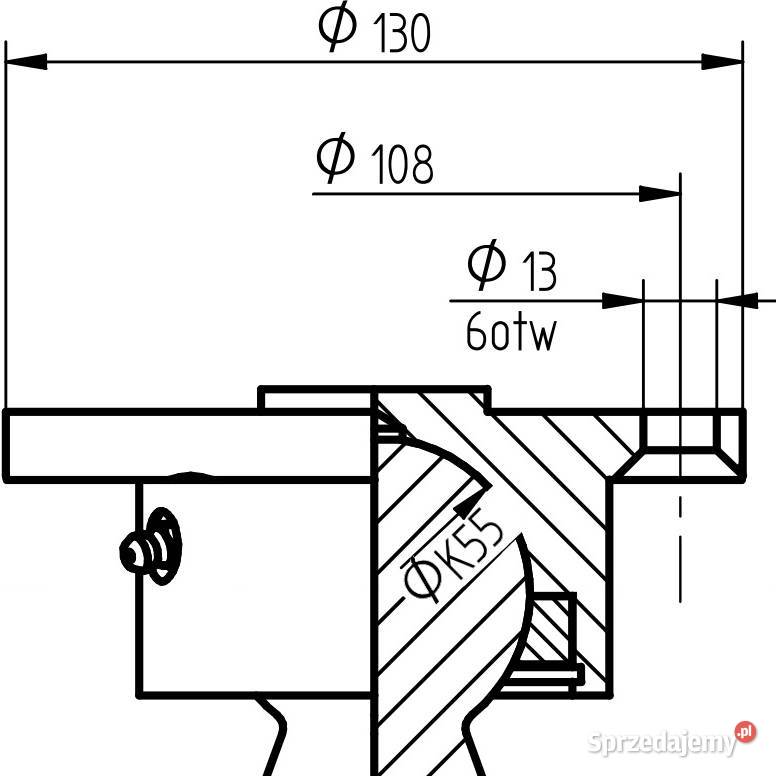 Gniazdo fi 55 mm siłownika hydraulicznego 1600 Solec Kujawski