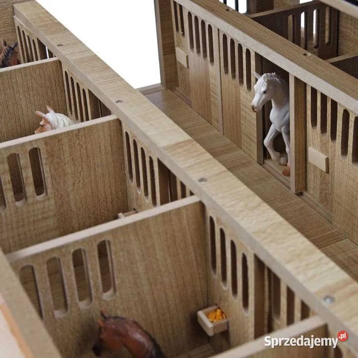 DUŻA Drewniana Stajnia koni Schleich Collecta Warszawa