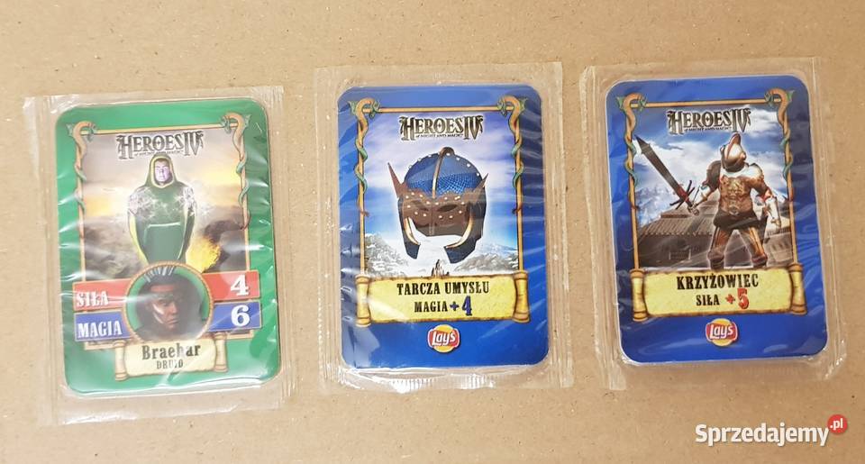 Karty z chipsów z gry Heroes IV Rarytas Kraków sprzedam