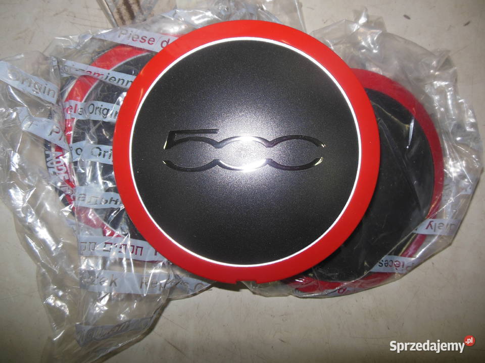 Kołpak dekielek FIAT 500 O7 OR 51877477 CZERWONY śląskie Kozy sprzedam