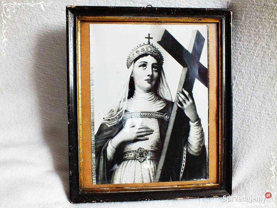 Stary obraz Matka Boska z czarnym Krzyżem Żary